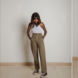 Olive Green “Service Fatigue” Utility Pants